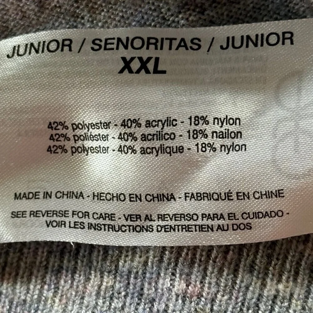 Ella Moss Women's Puff Sleeve Lightweight Gray Sweater Juniors Size XXL  * - Picture 8 of 9